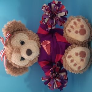 Disney Parks SHELLIEMAY Bear Duffy Friend Cheerleader pompoms Plush Toy 12".